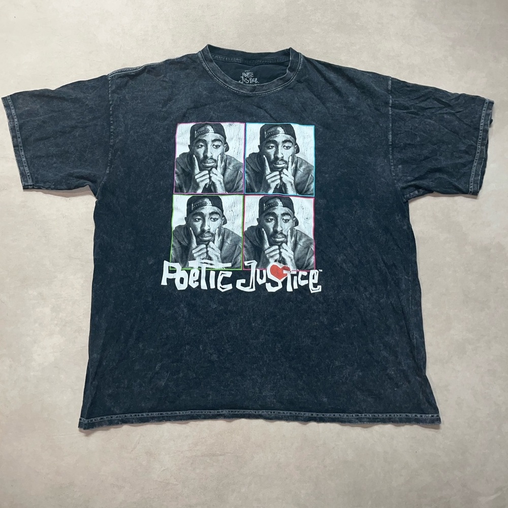 Poetic Justice Tupac Graphic Tee - Black Ash